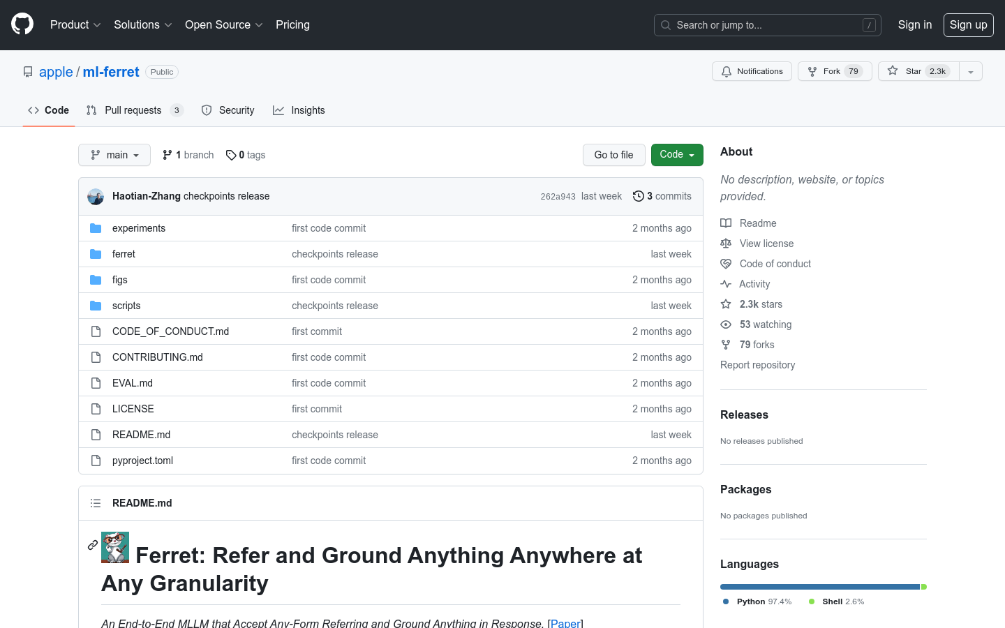 ml-ferret screenshot 1