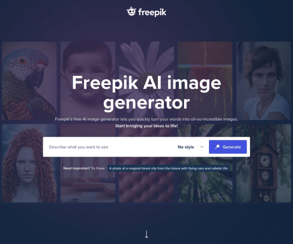 Freepik AI Image Generator screenshot 1