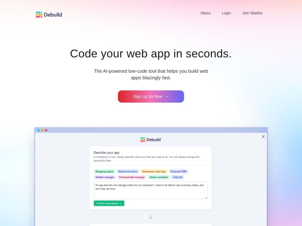 Debuild screenshot 1