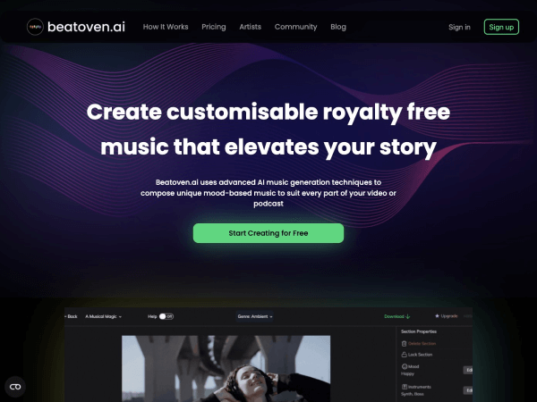 beatoven.ai screenshot 1