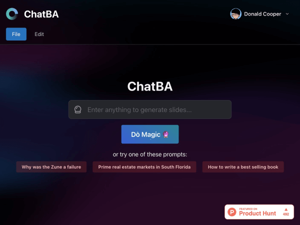 ChatBA screenshot 1
