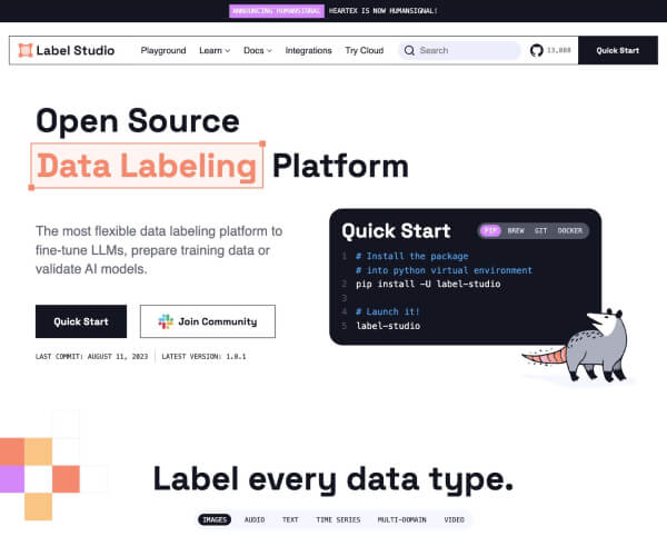 Label Studio screenshot 1