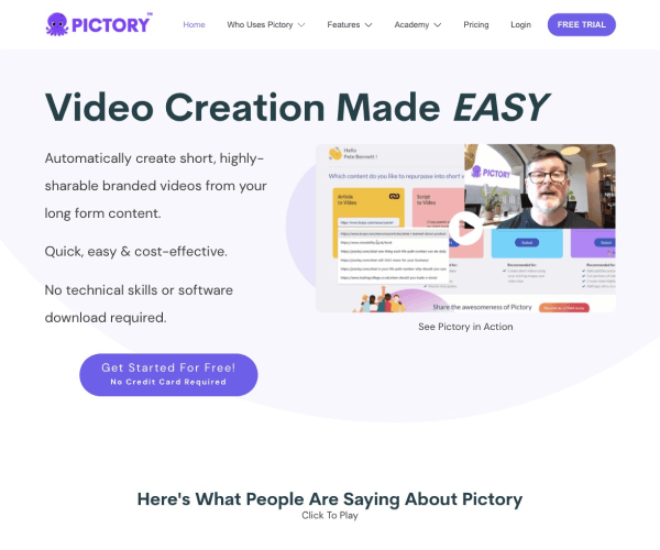 Pictory screenshot 1