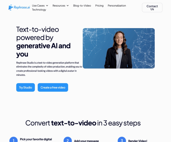 Rephrase.ai screenshot 1