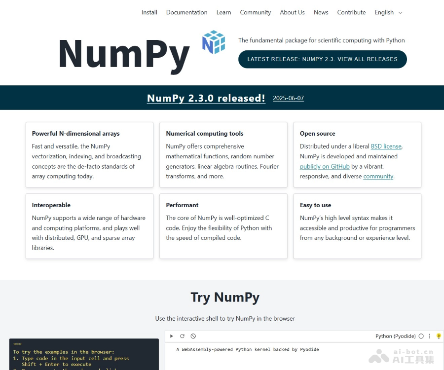NumPy screenshot 1