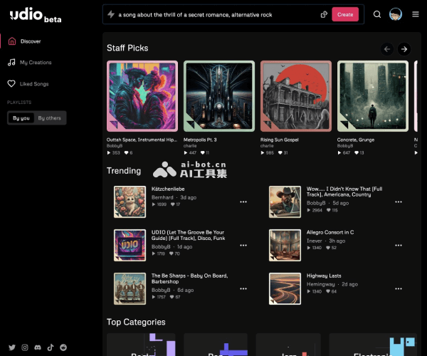 Udio screenshot 1