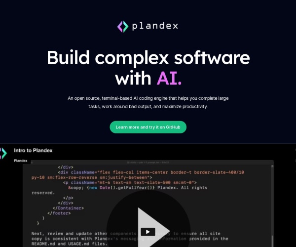 Plandex screenshot 1