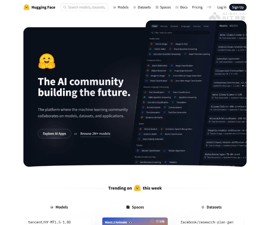 HuggingFace screenshot 1