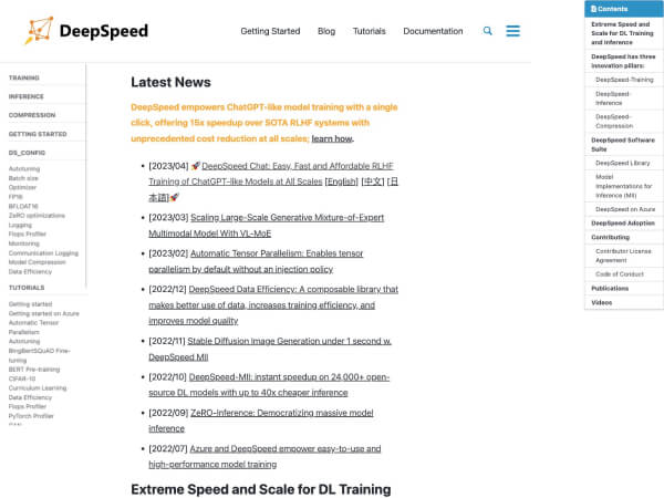 DeepSpeed screenshot 1