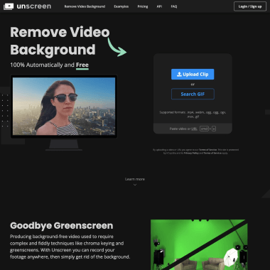 Unscreen screenshot 1