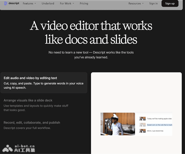 Descript screenshot 1