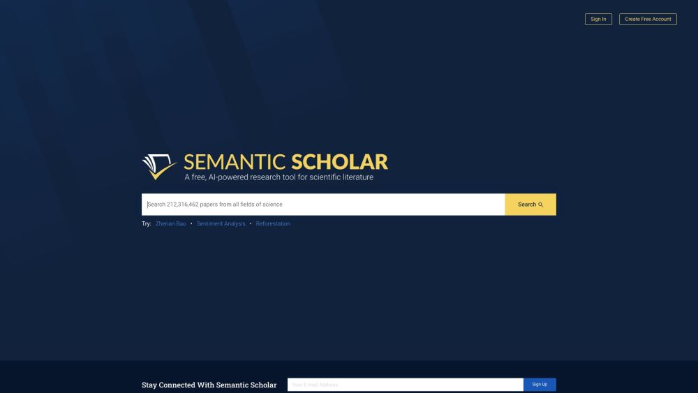 Semantic Scholar screenshot 1