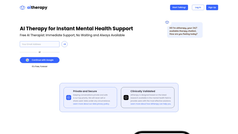 Aitherapy screenshot 1