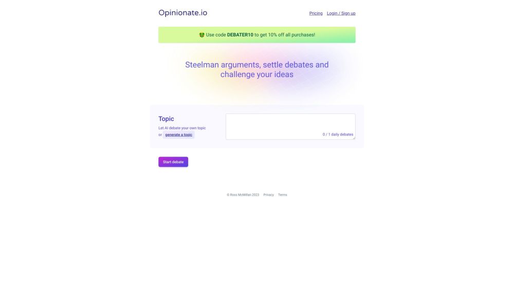 Opinionate screenshot 1