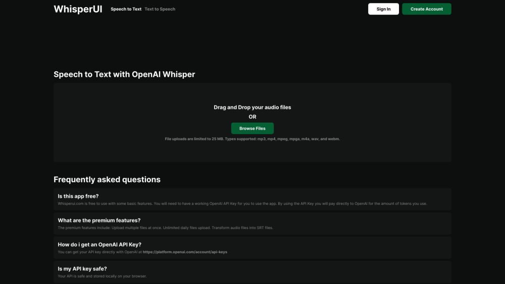 WhisperUI product screenshot