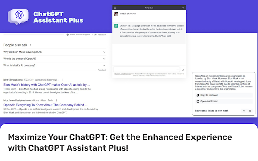 ChatGPT Assistant Plus - 谷歌插件 screenshot 1