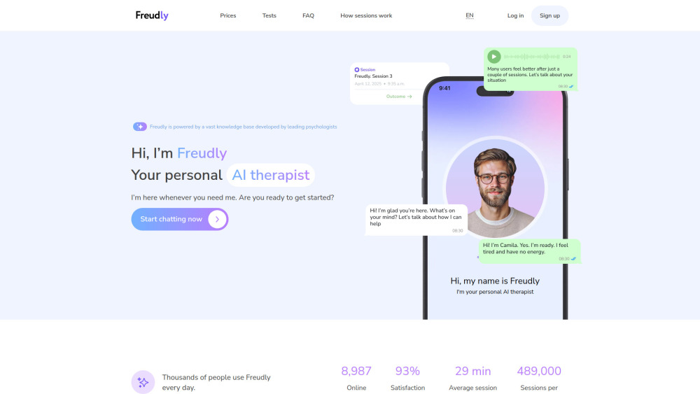 Freudly — AI Therapist screenshot 1