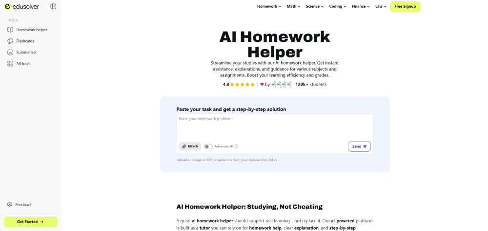 EduSolver: AI Homework Helper & Solver for Any Subject screenshot 1