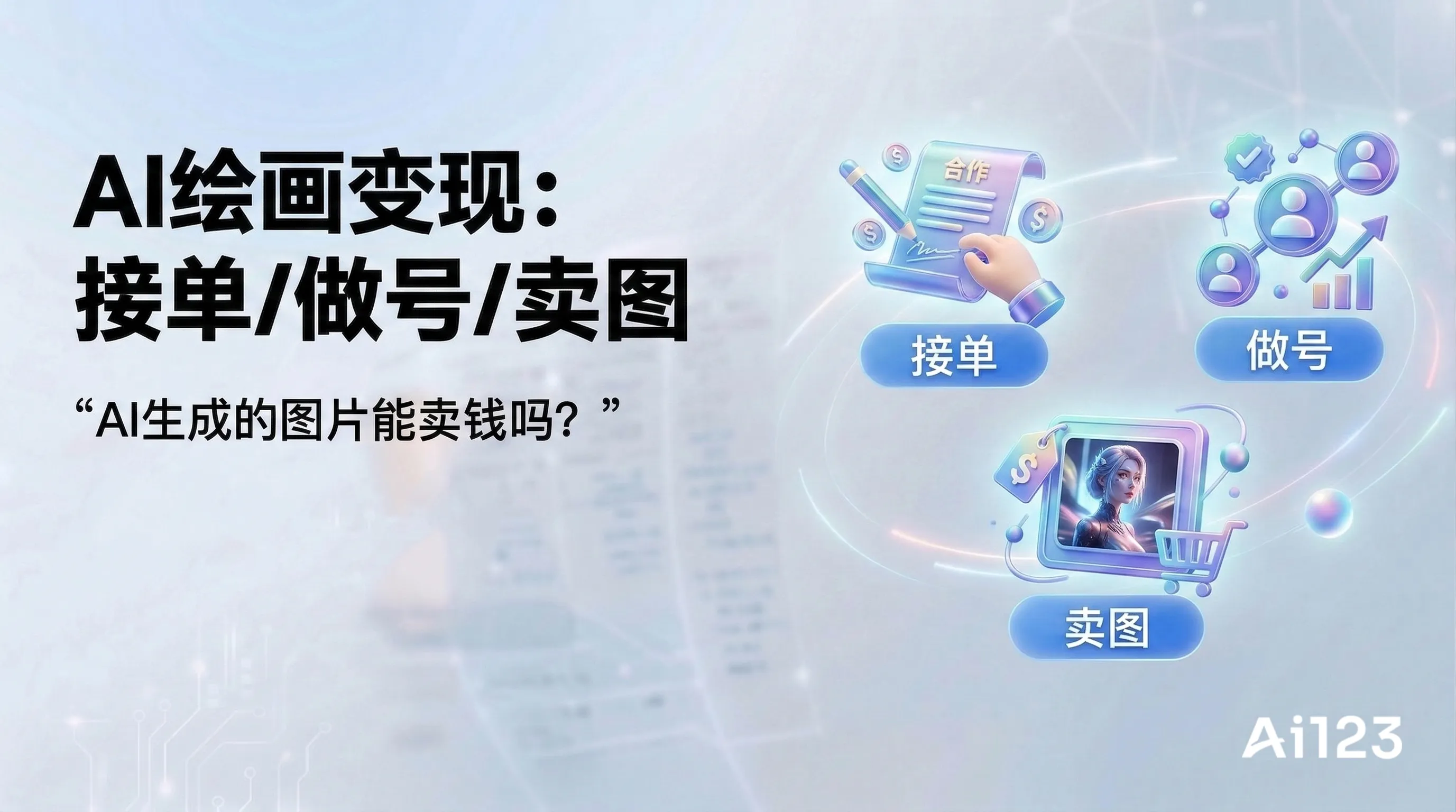 AI绘画变现：接单/做号/卖图