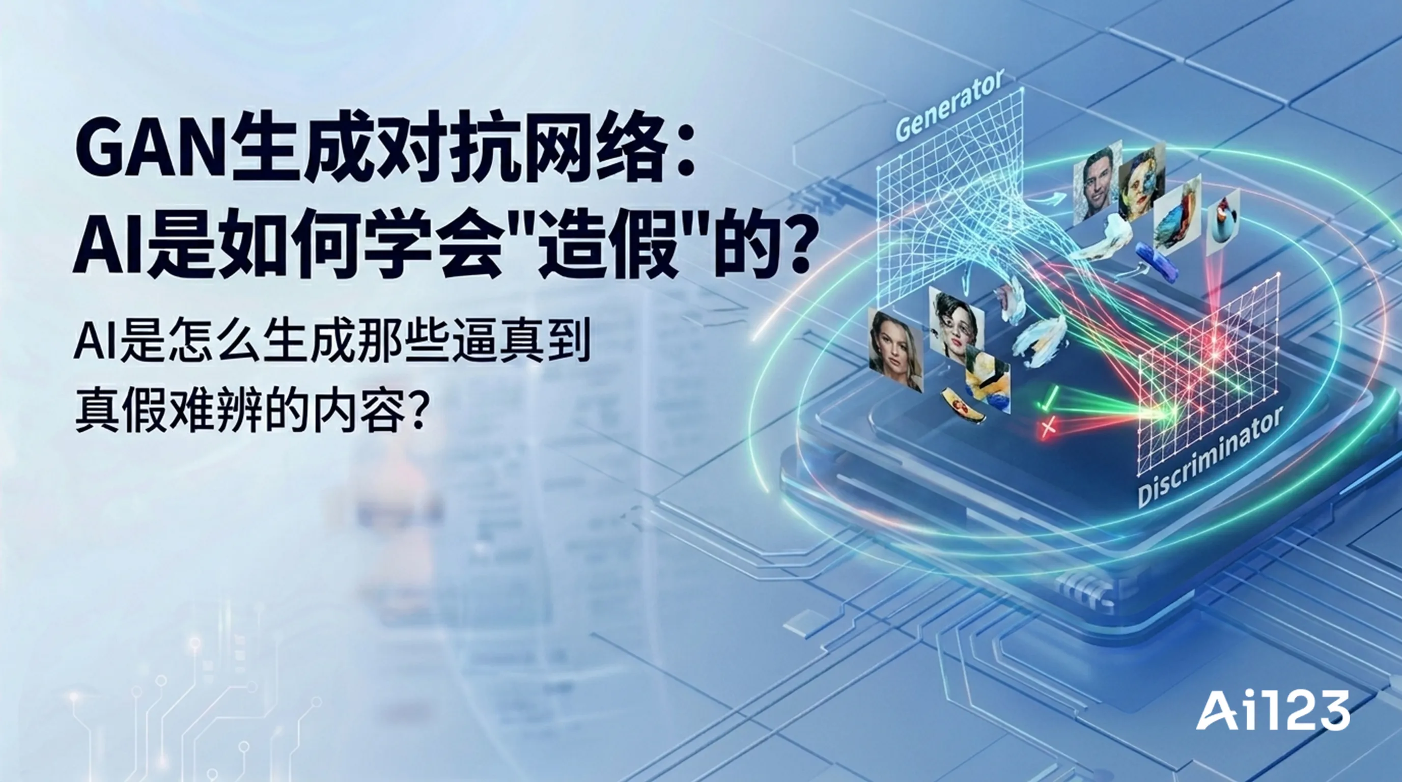 GAN生成对抗网络：AI是如何学会"造假"的？