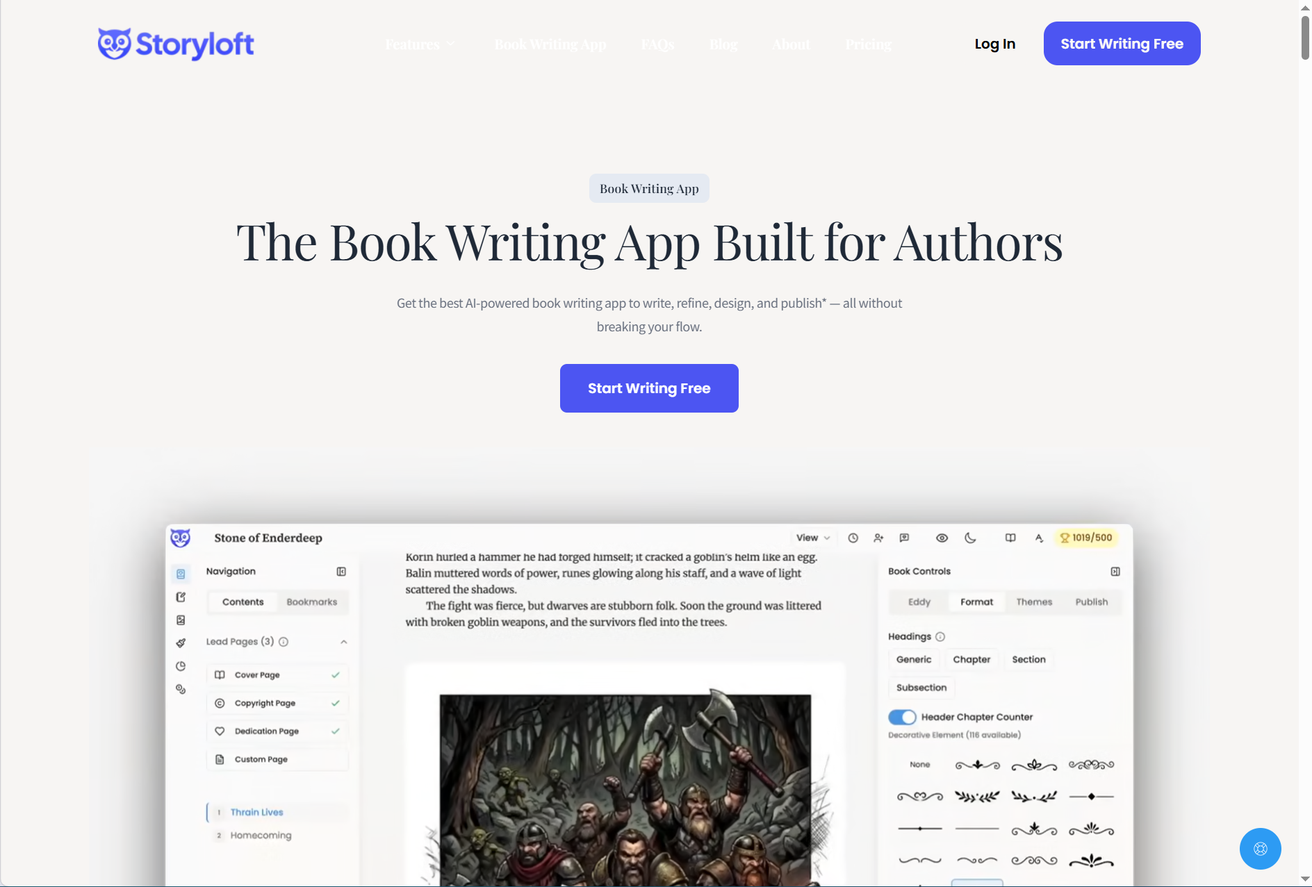 Storyloft – AI Writing & Publishing Platform for Authors screenshot 1
