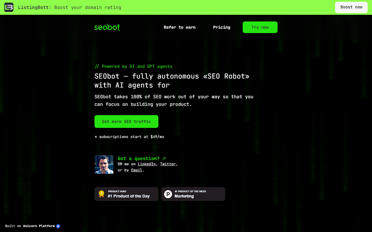 SEO Bot screenshot 1