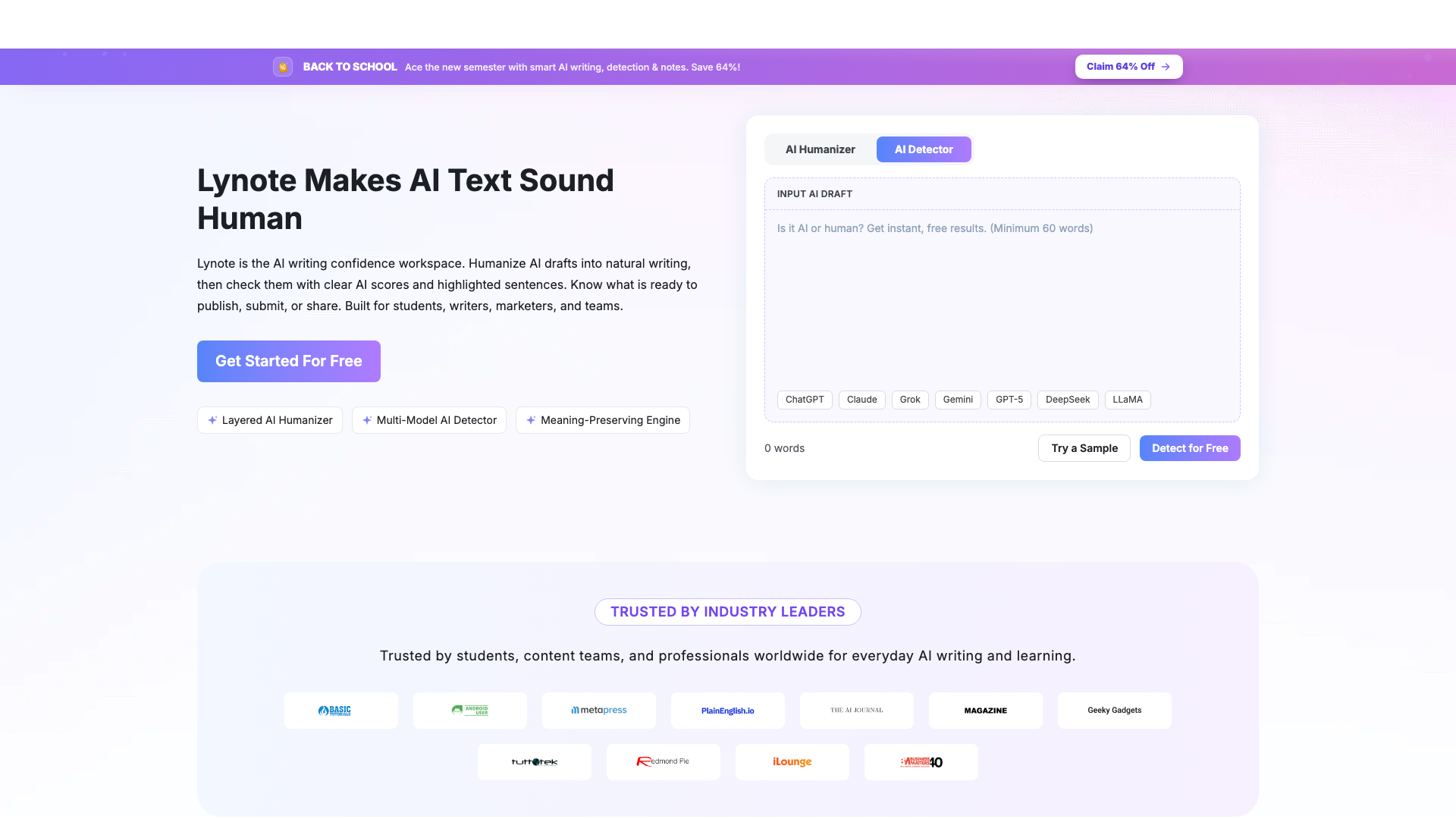 Lynote product screenshot