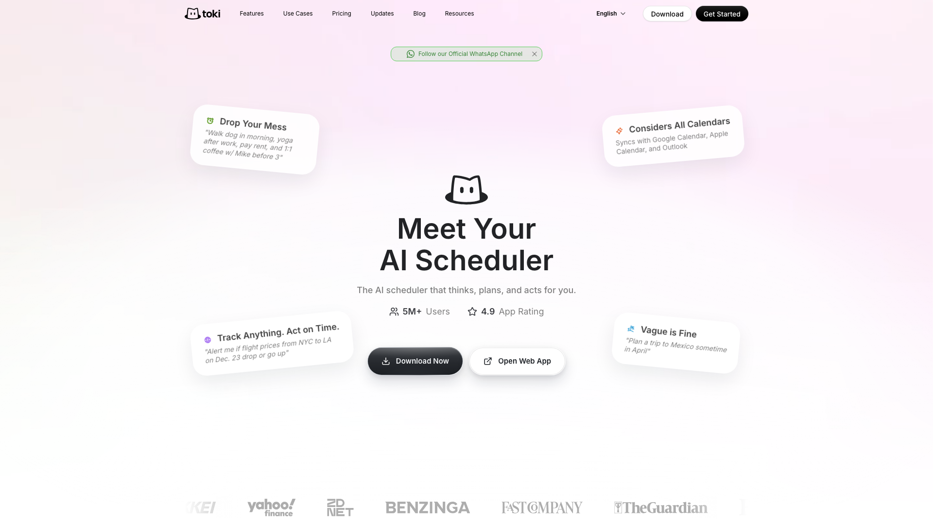 Toki: AI Scheduling & Task Assistant product screenshot