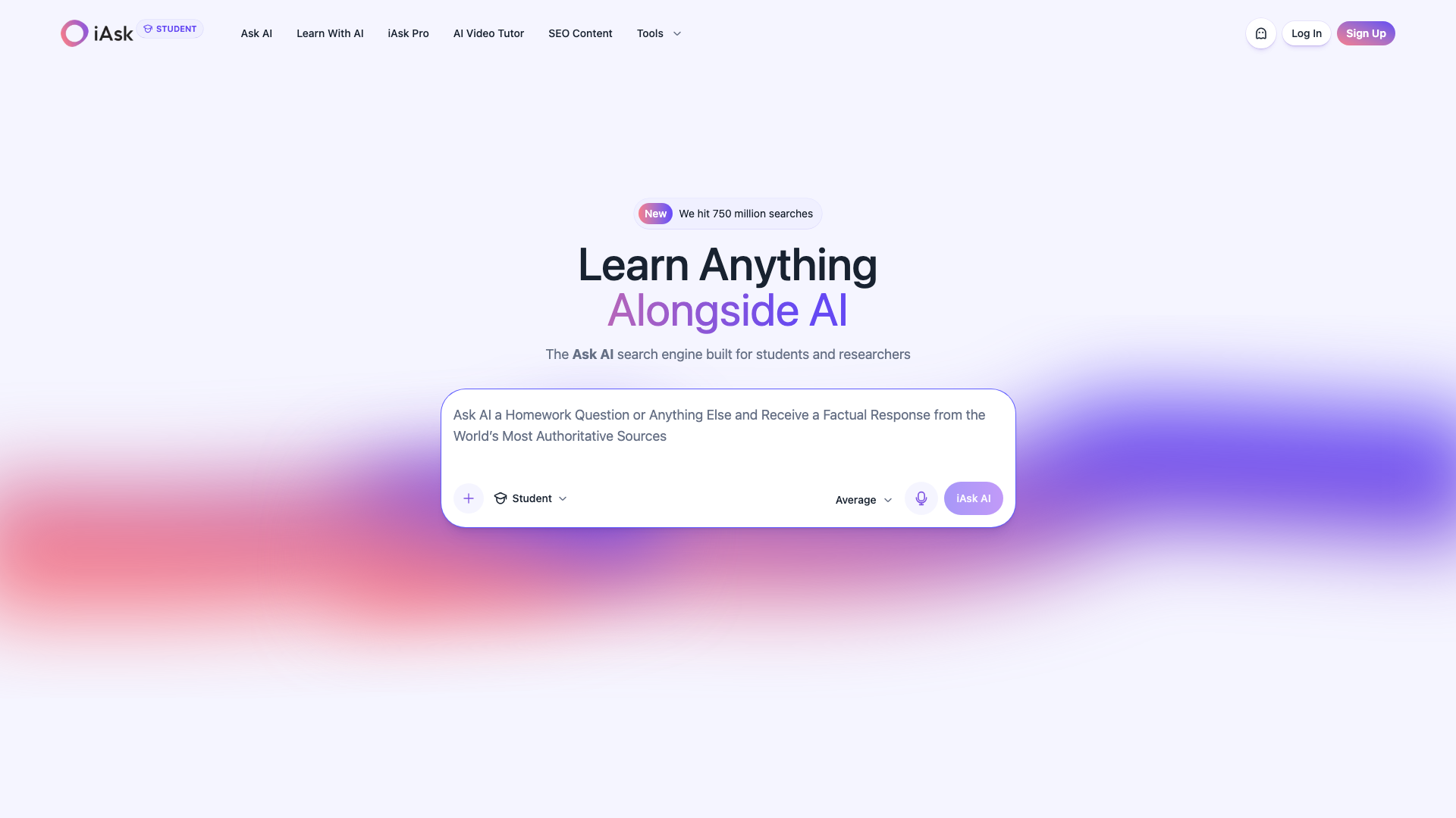 iAsk AI product screenshot