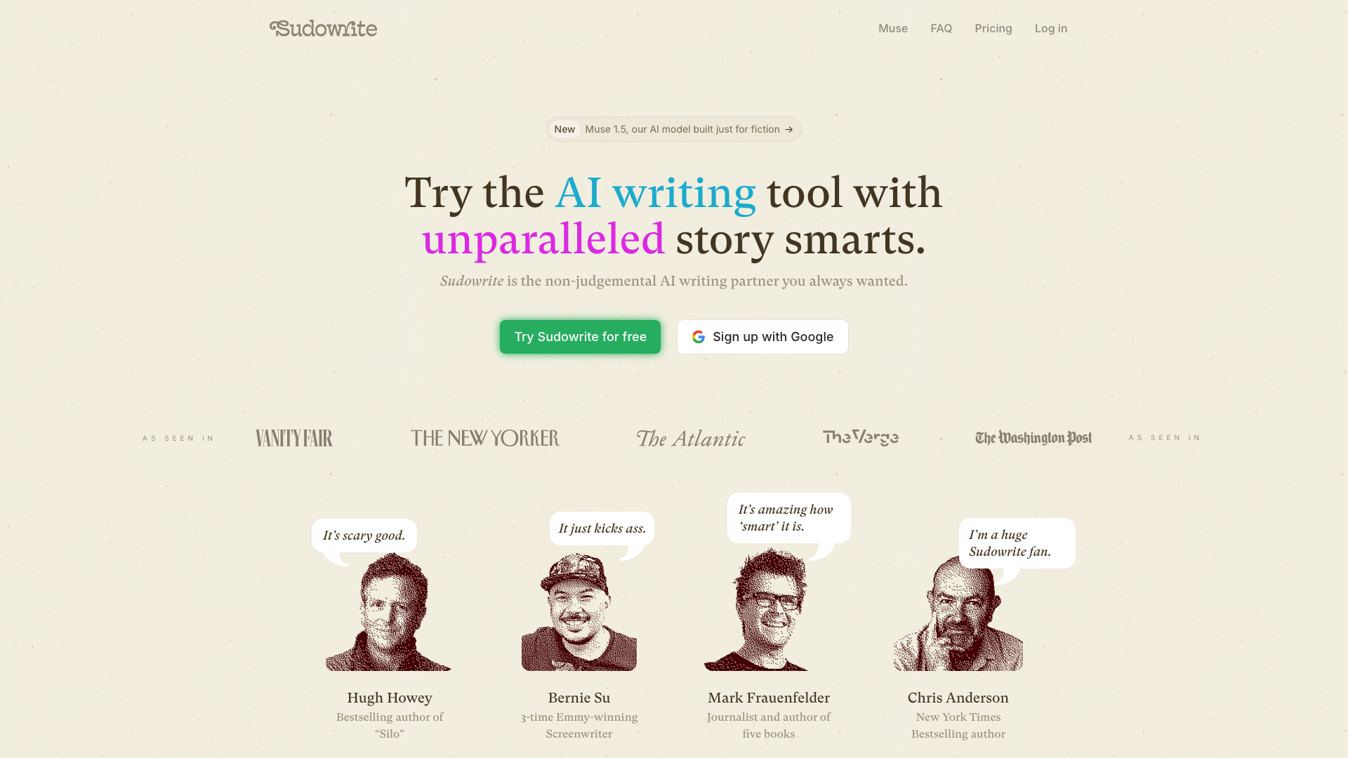 Sudowrite product screenshot