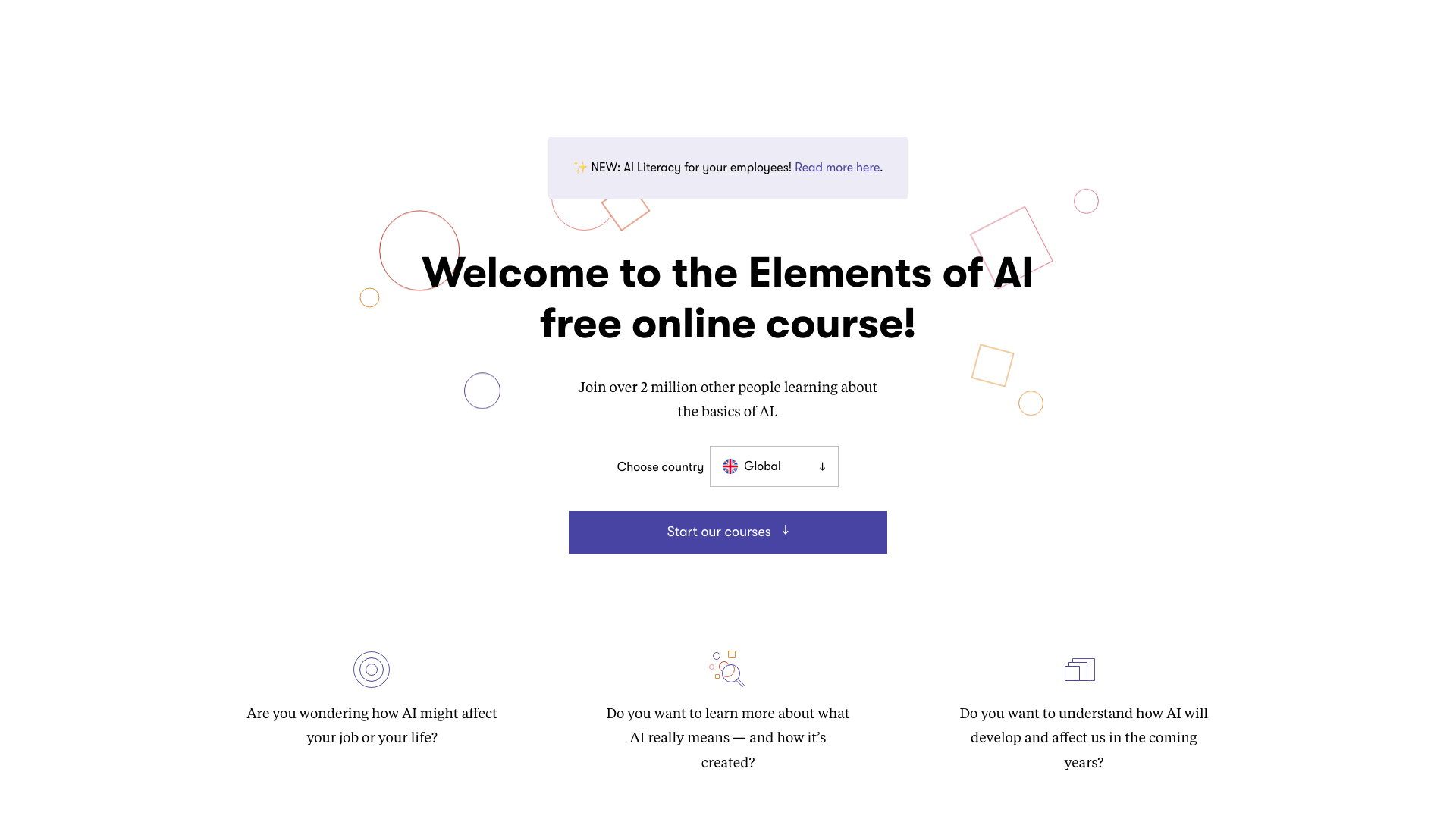 Elements of AI product screenshot