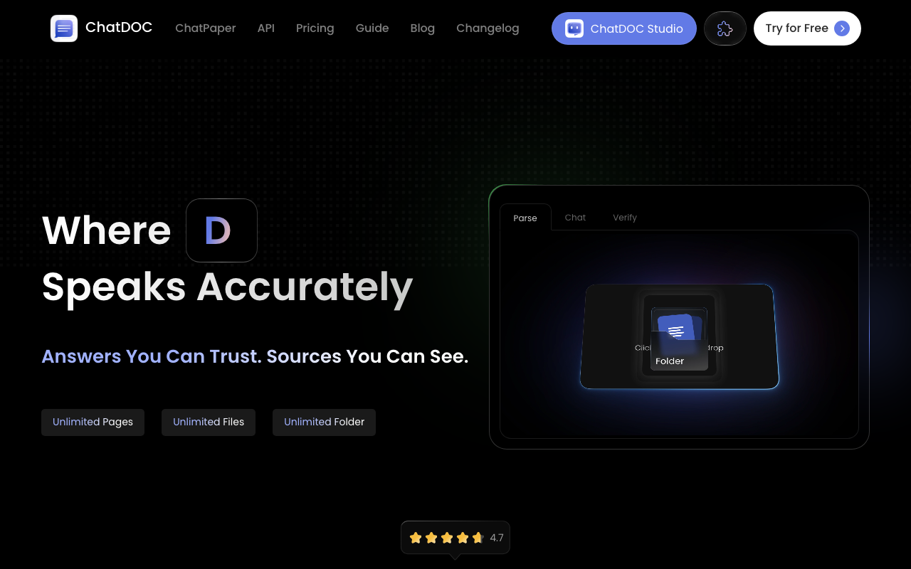 ChatDOC product screenshot