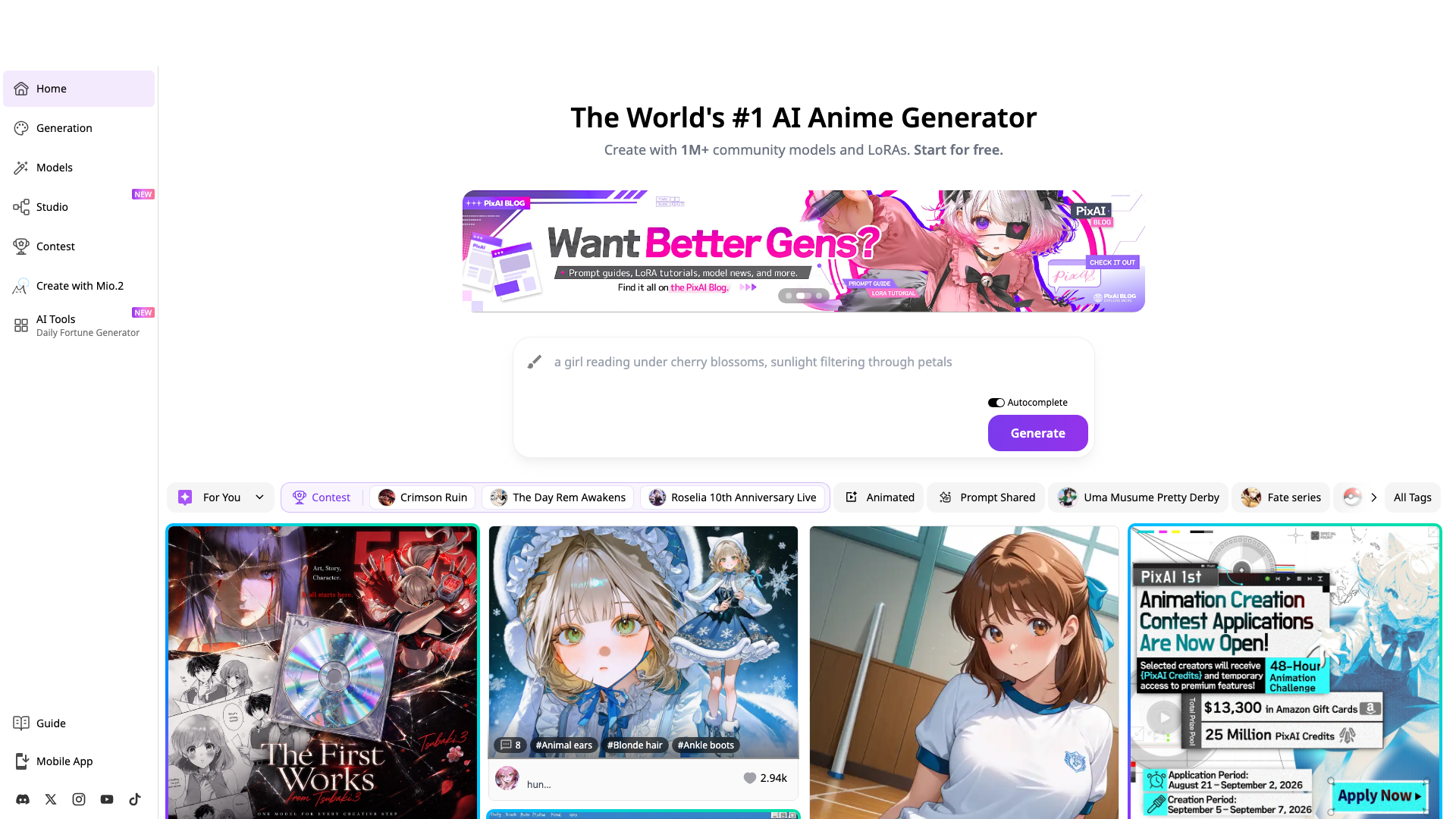 PixAI product screenshot