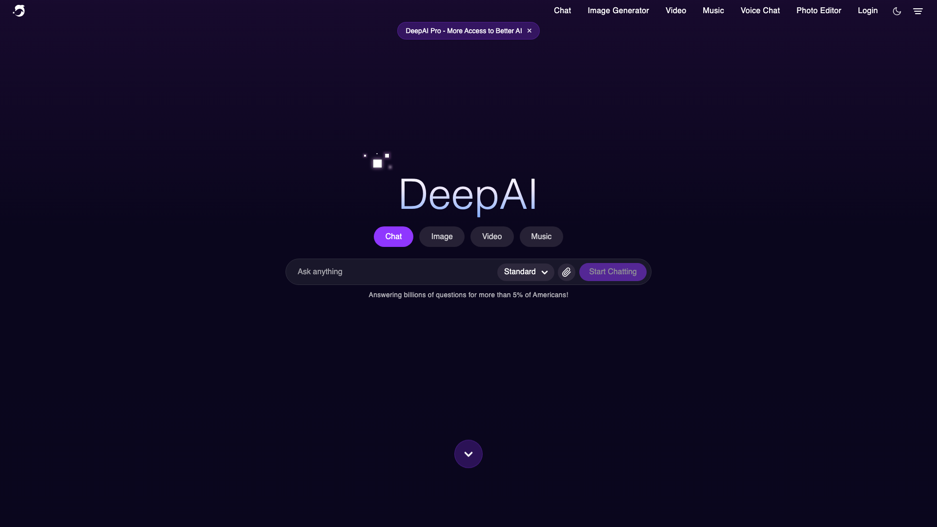 DeepAI product screenshot