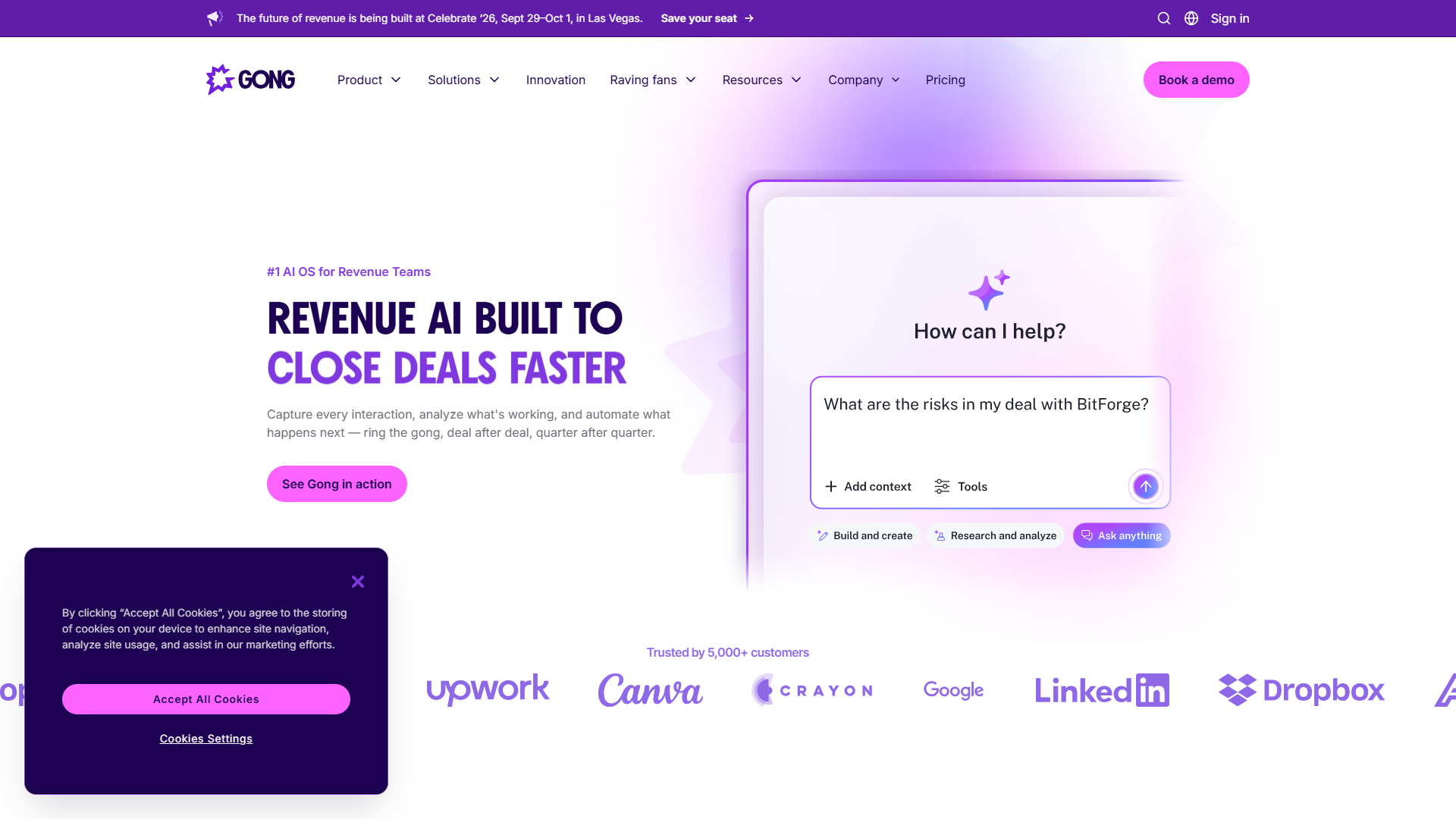 Gong product screenshot