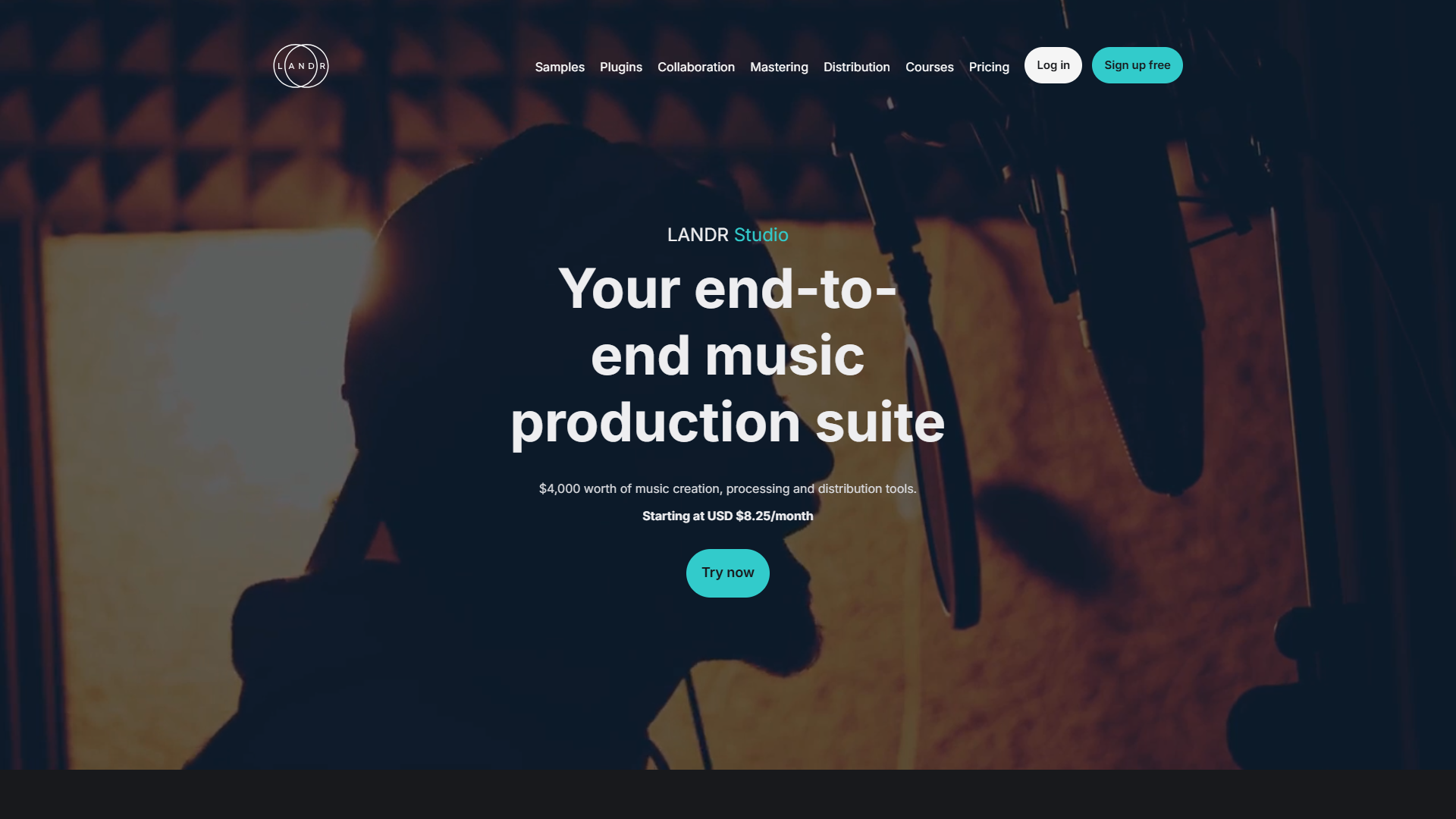 LANDR product screenshot