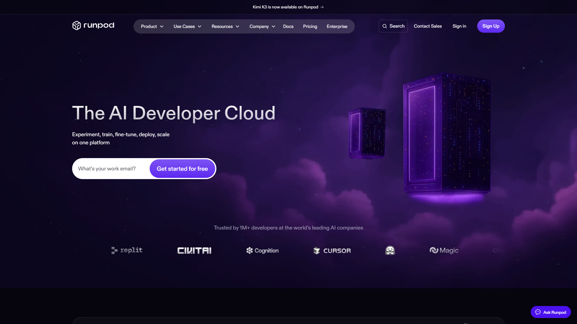 RunPod product screenshot
