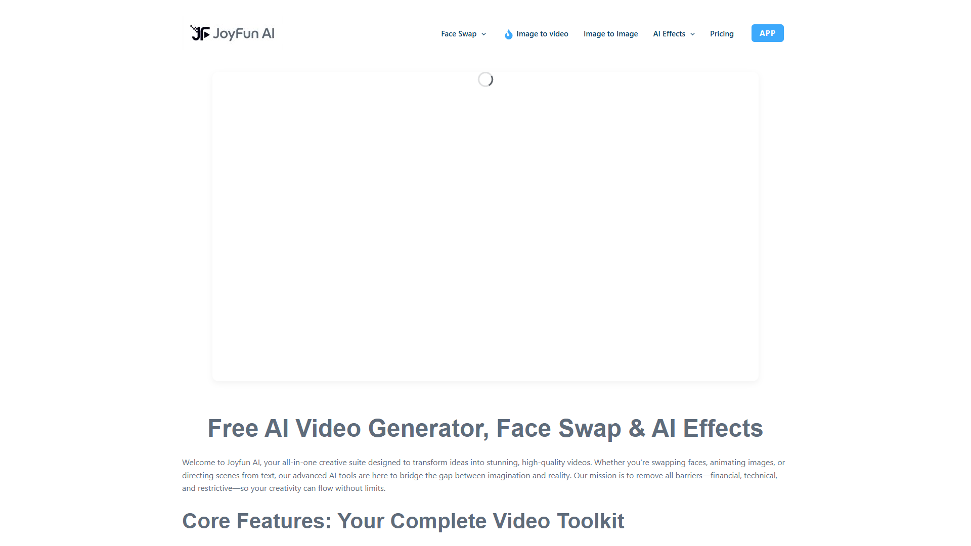 Joyfun AI product screenshot
