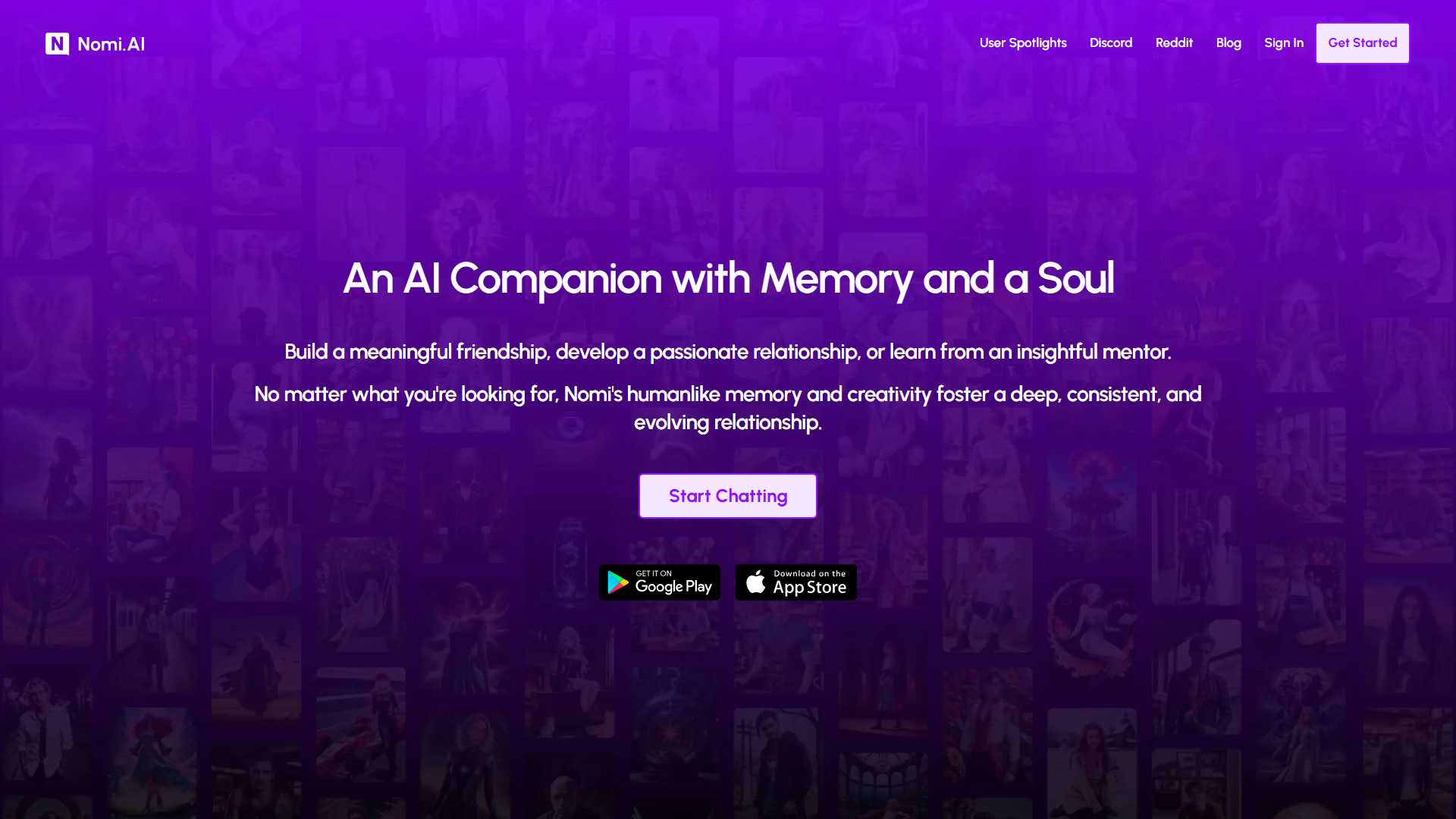 Nomi product screenshot