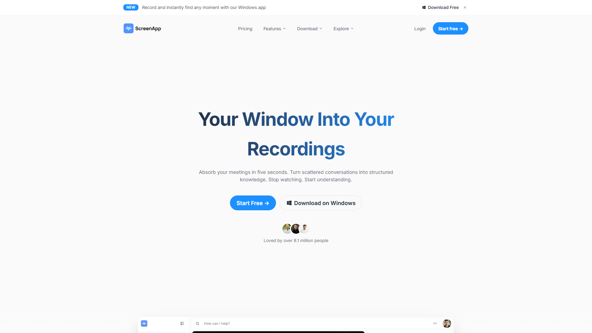 ScreenApp product screenshot