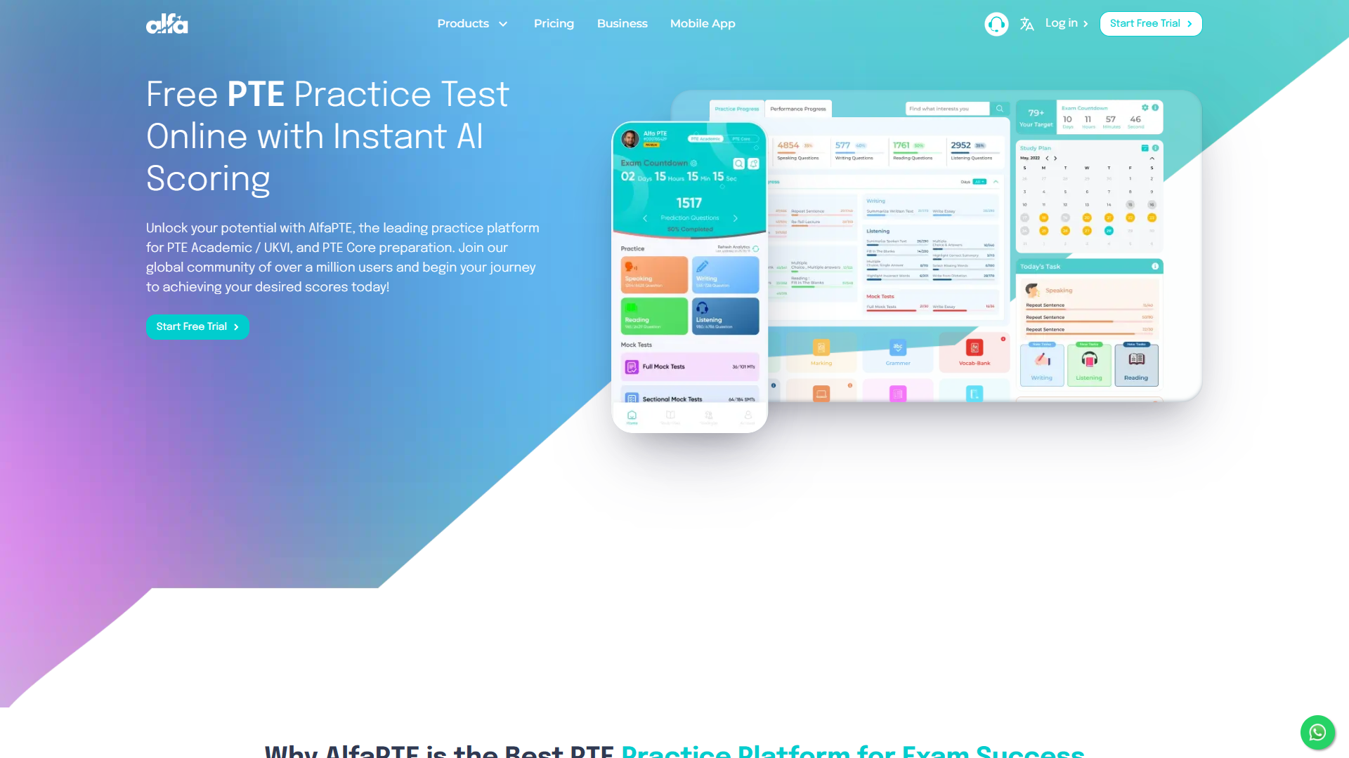 AlfaPTE product screenshot