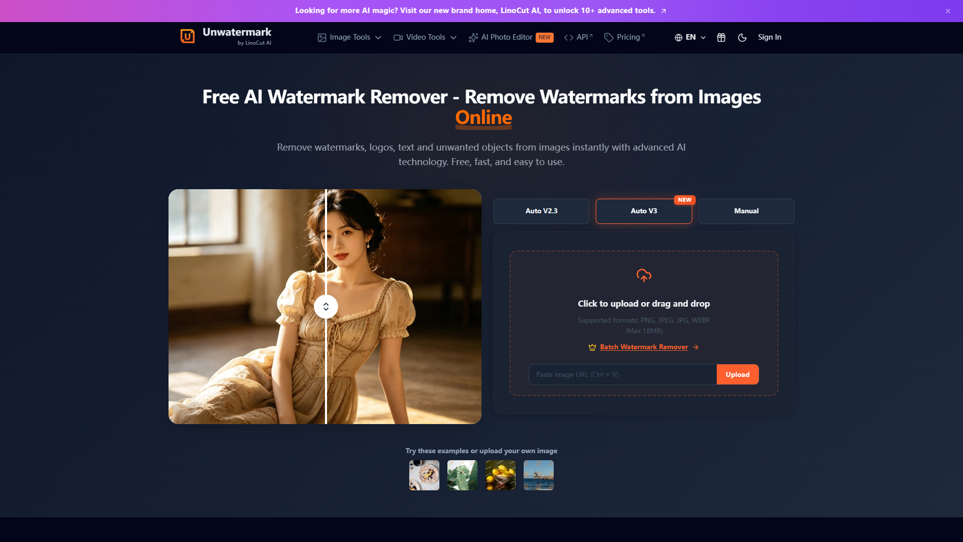 Unwatermark AI product screenshot