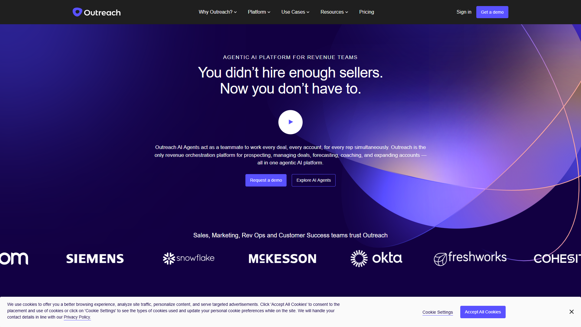 Outreach product screenshot