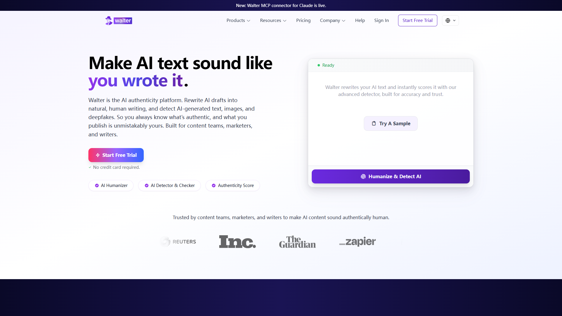 Walter Writes AI product screenshot