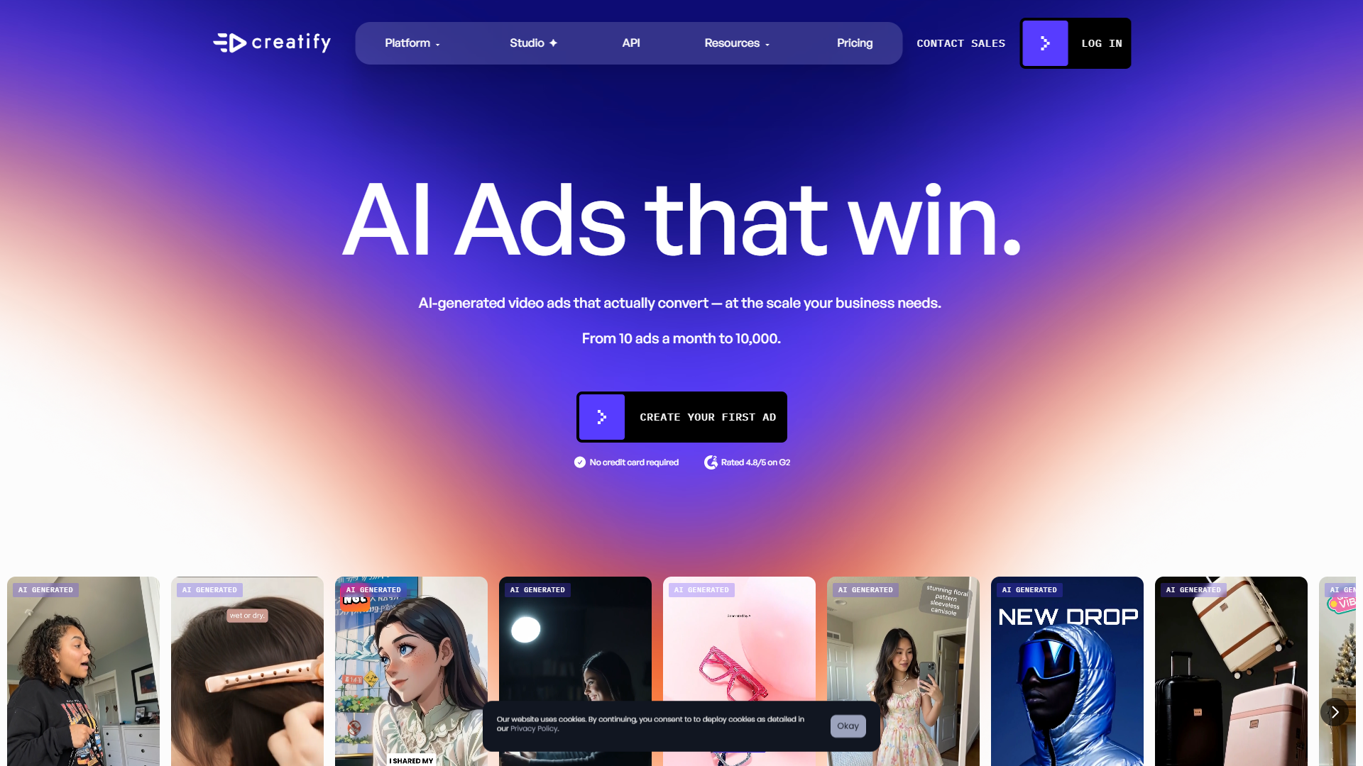 Creatify product screenshot