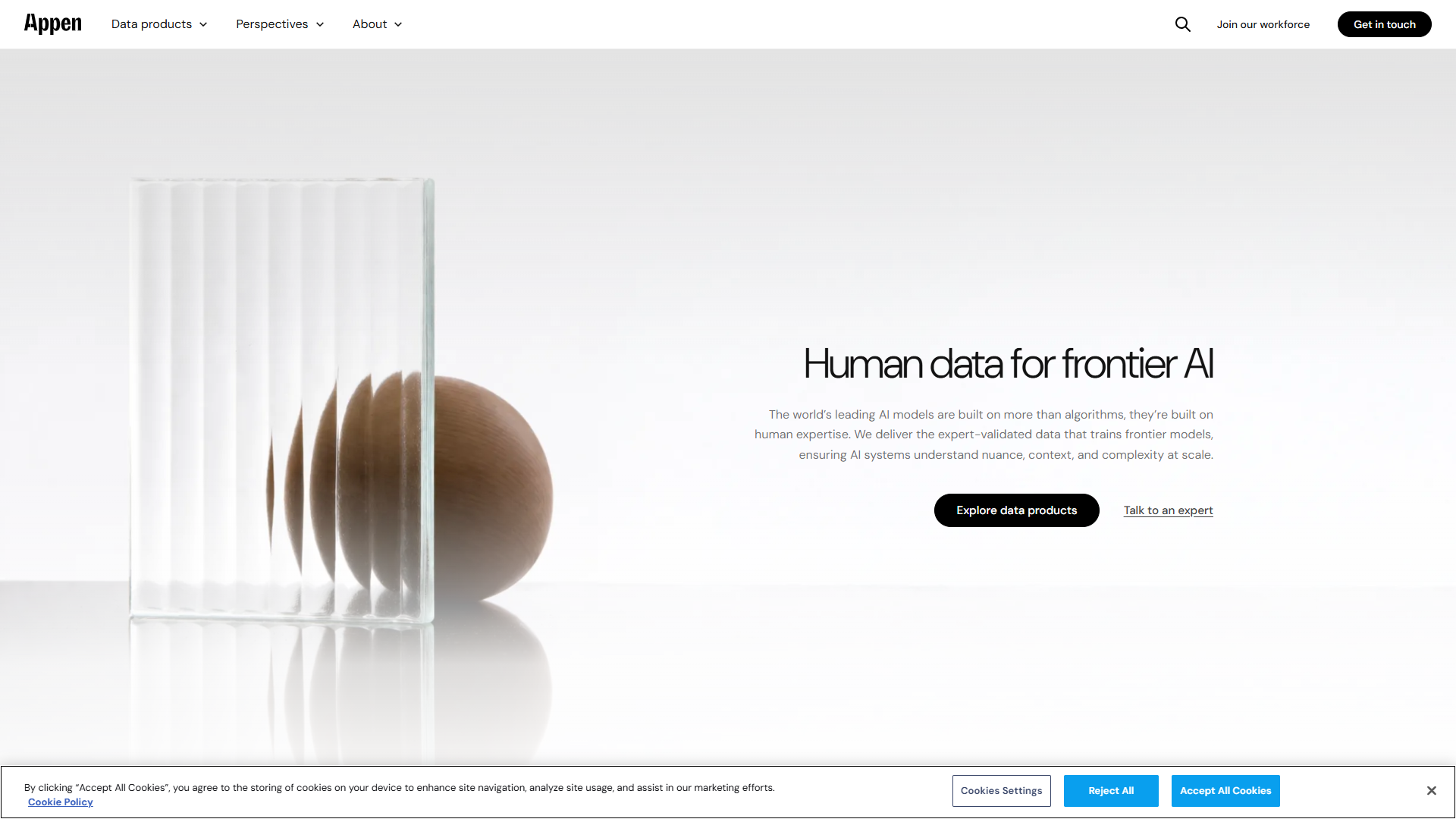 Appen product screenshot
