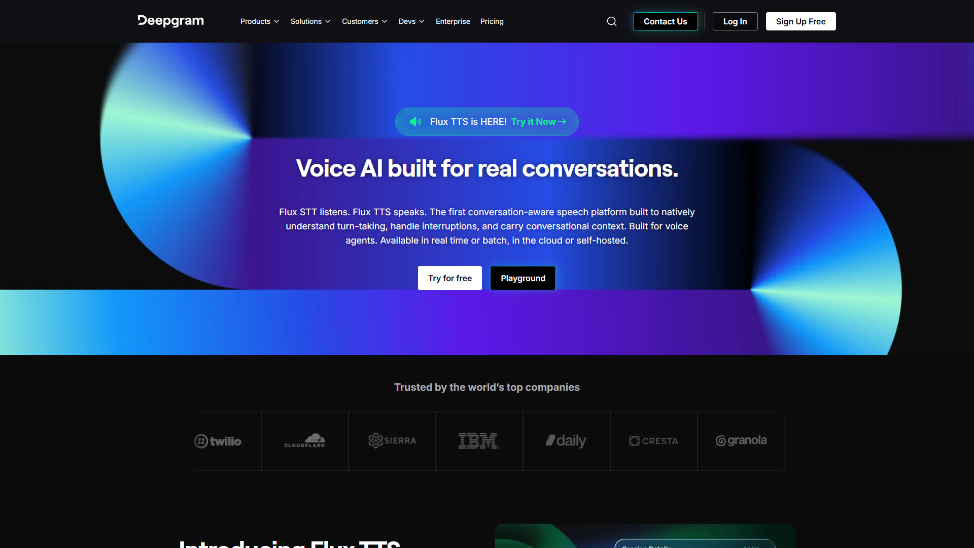 Deepgram product screenshot