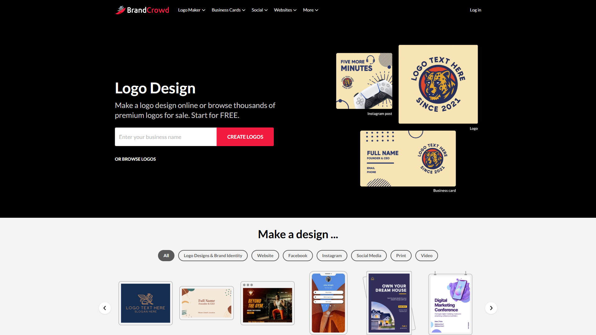 BrandCrowd product screenshot