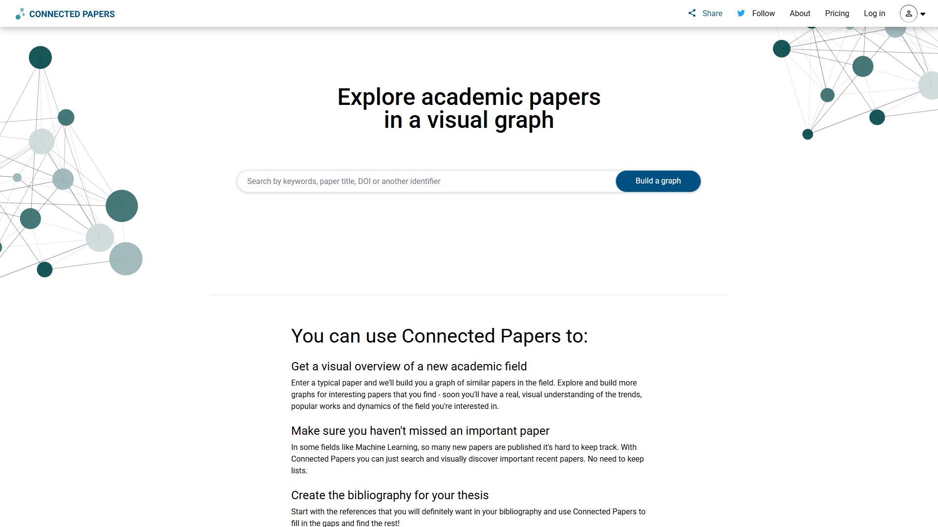 Connected Papers product screenshot