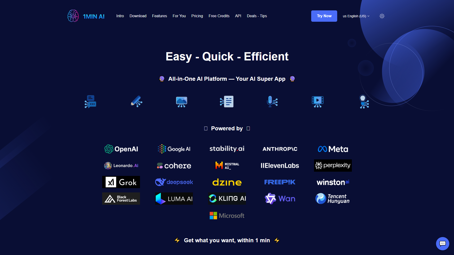 1minAI product screenshot
